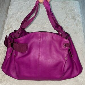 Authentic Salvatore Ferragamo purple handbag preowned
